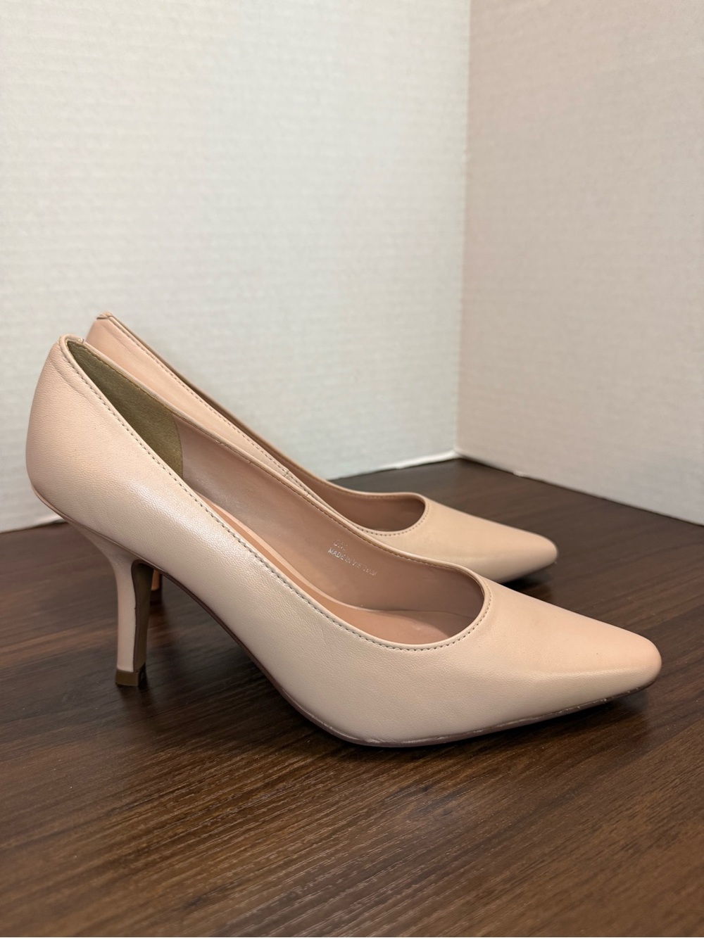 Every Woman Needs One…Linea Paolo Neutral Pointed-Toe Leather Pumps
